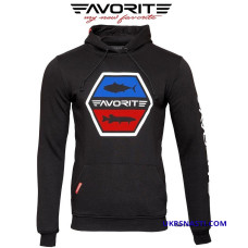 Худи Favorite HB6 шестиугольное лого цвет чёрный